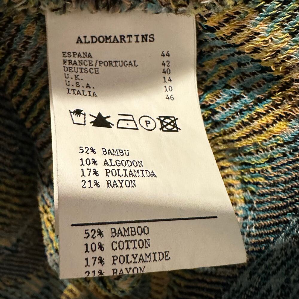 Aldomartins Jacquard Artisan Knit Statement Jacket US 10/EU 44 MadeinBarcelona - Picture 9 of 10